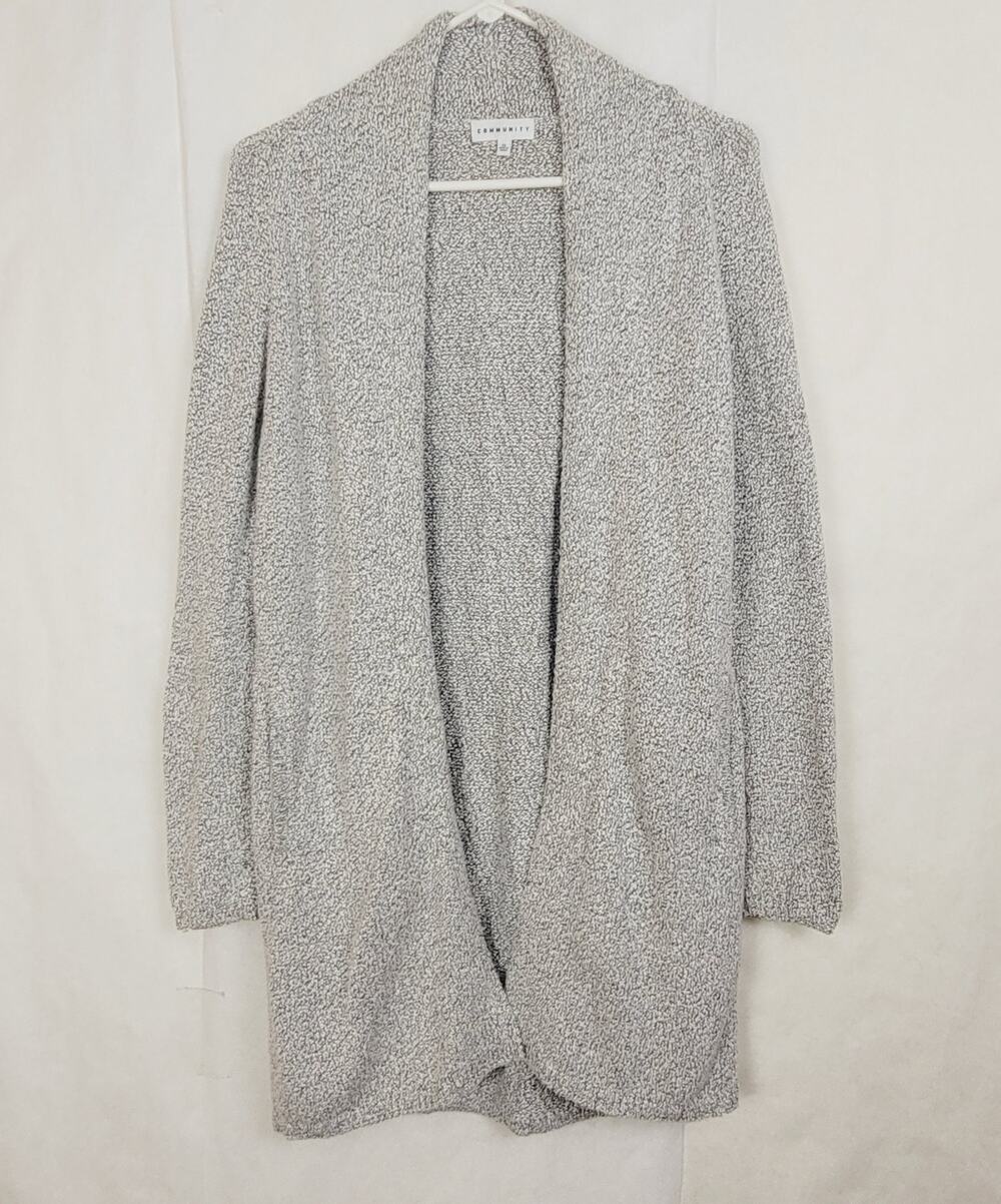 Community black and white open front oversized cardigan Size XS Cozycore Preppy